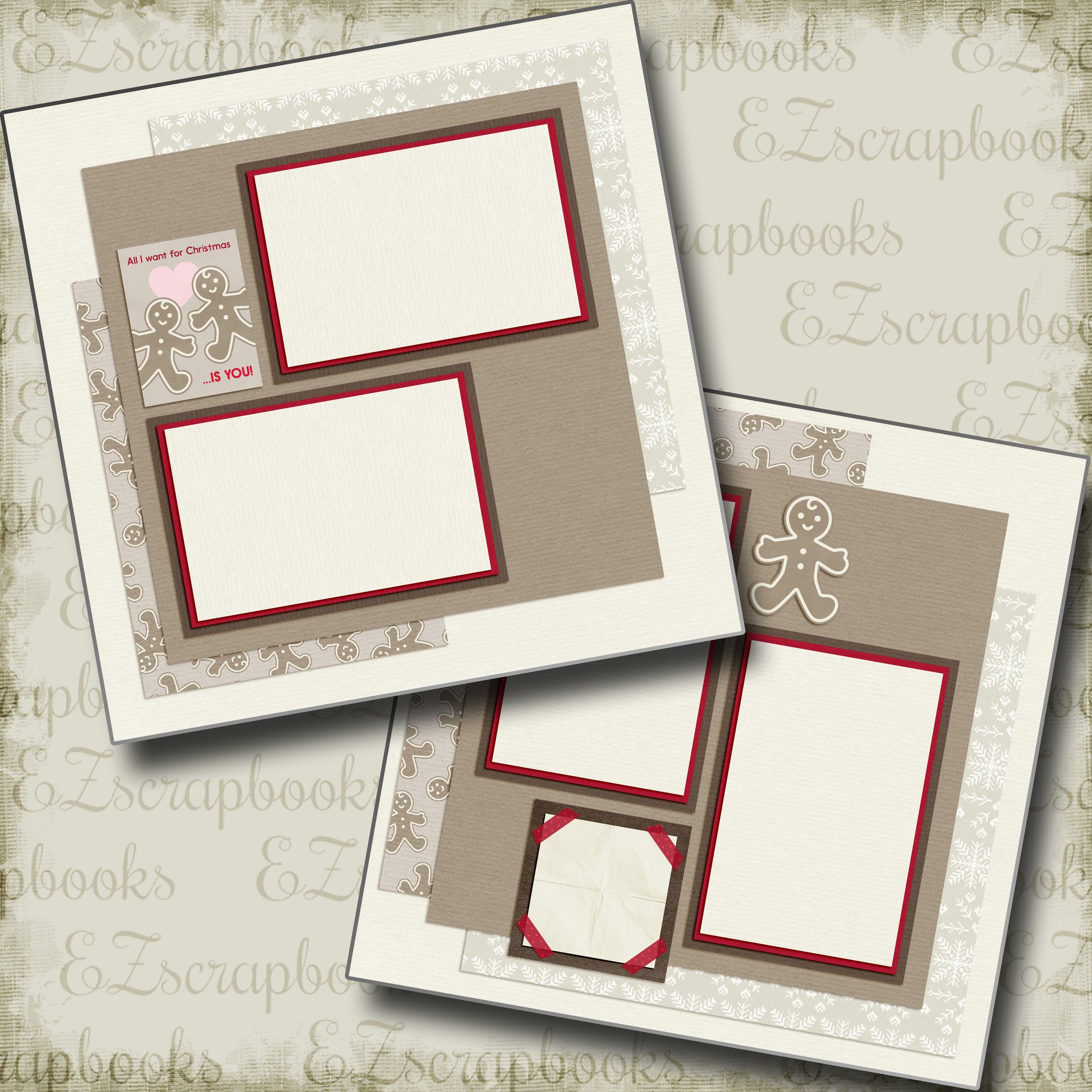 All I Want For Christmas - 5192 - EZscrapbooks Scrapbook Layouts Christmas