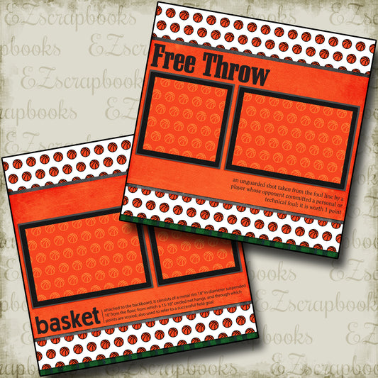 Free Throw - 3696 - EZscrapbooks Scrapbook Layouts basketball, Sports