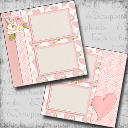 Hearts - 5408 - EZscrapbooks Scrapbook Layouts Grandmother, Love - Valentine, Mother