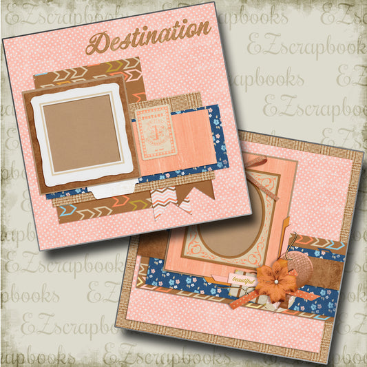 Destination - 4724 - EZscrapbooks Scrapbook Layouts travel, Vacation