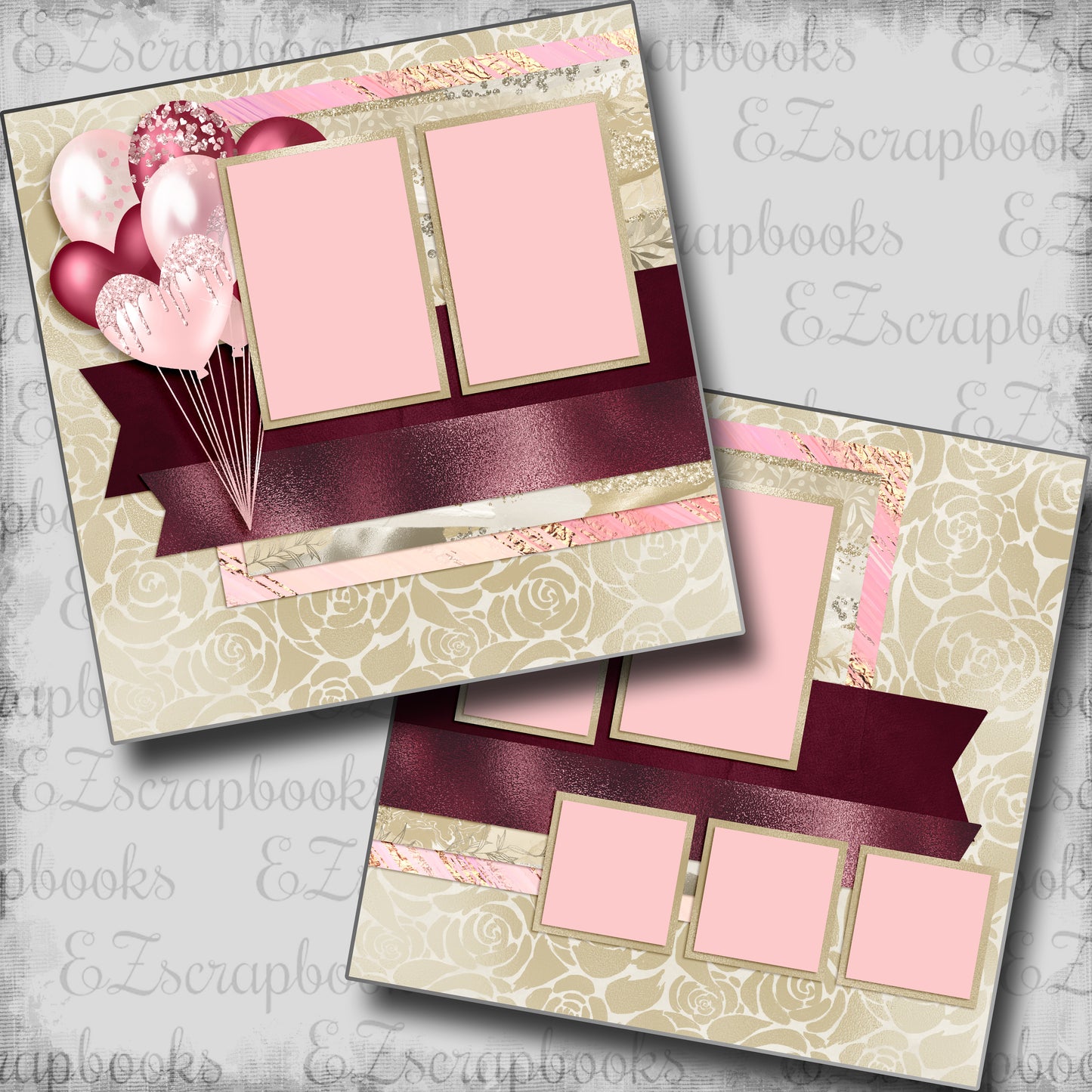 Glitter Valentine Balloons - 6452