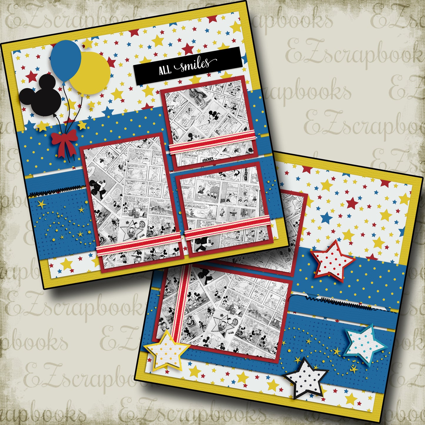 All Smiles - 3902 - EZscrapbooks Scrapbook Layouts Disney