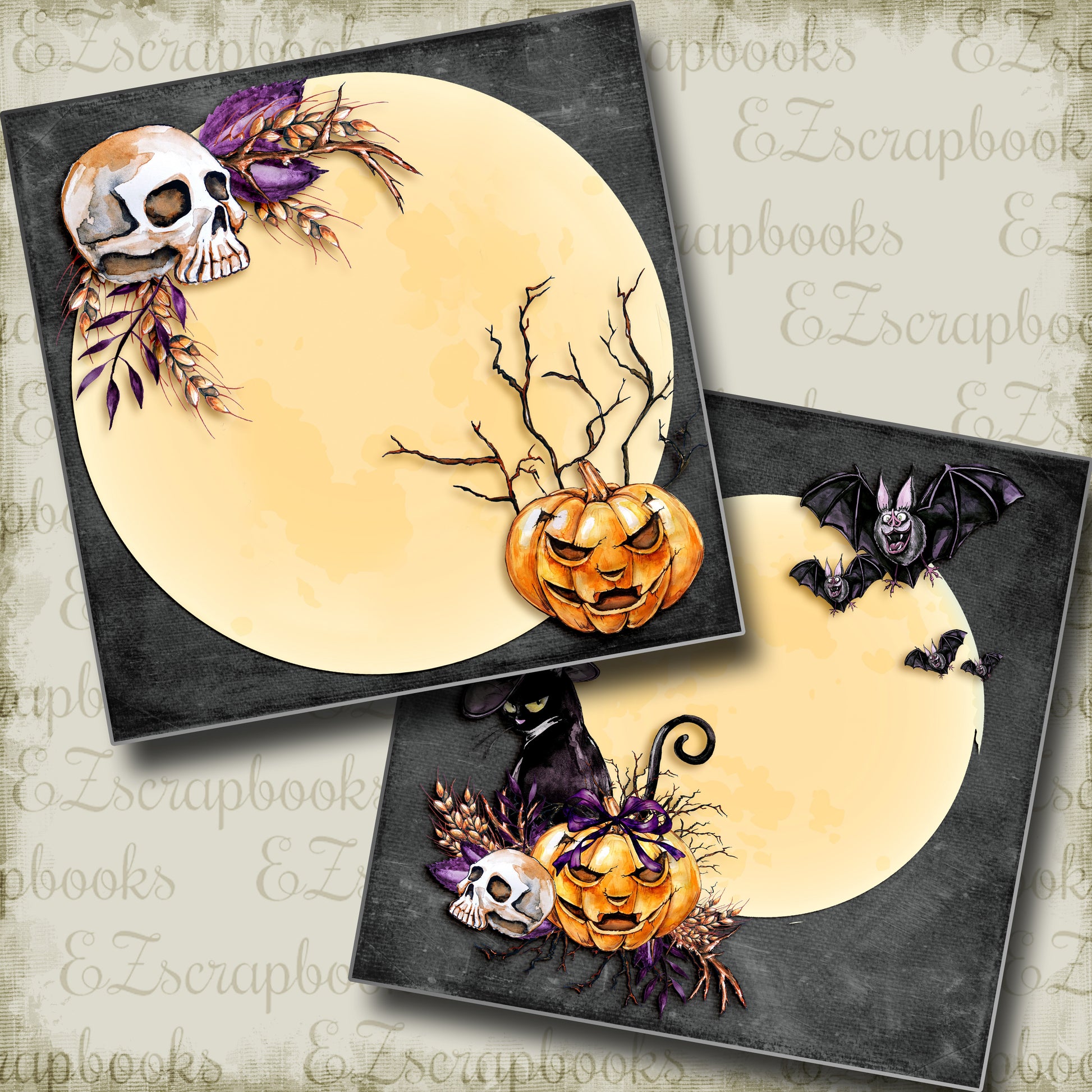 Creatures of Halloween NPM - 5003 - EZscrapbooks Scrapbook Layouts Halloween