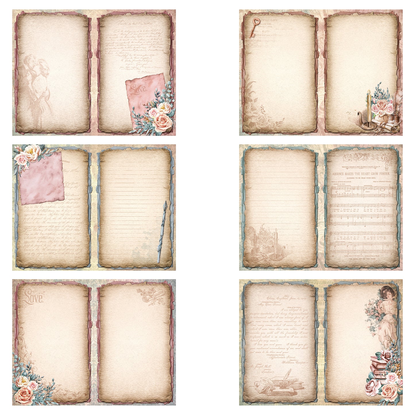 Romantic Letters Journal Pages - 7633