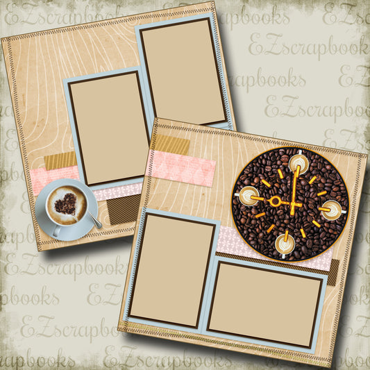 Time for Coffee - 3842 - EZscrapbooks Scrapbook Layouts coffee, Foods