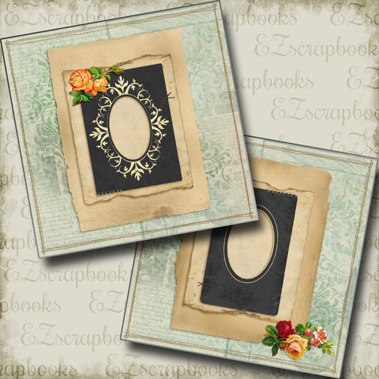 Vintage Lady - 5294 - EZscrapbooks Scrapbook Layouts Heritage, Vintage