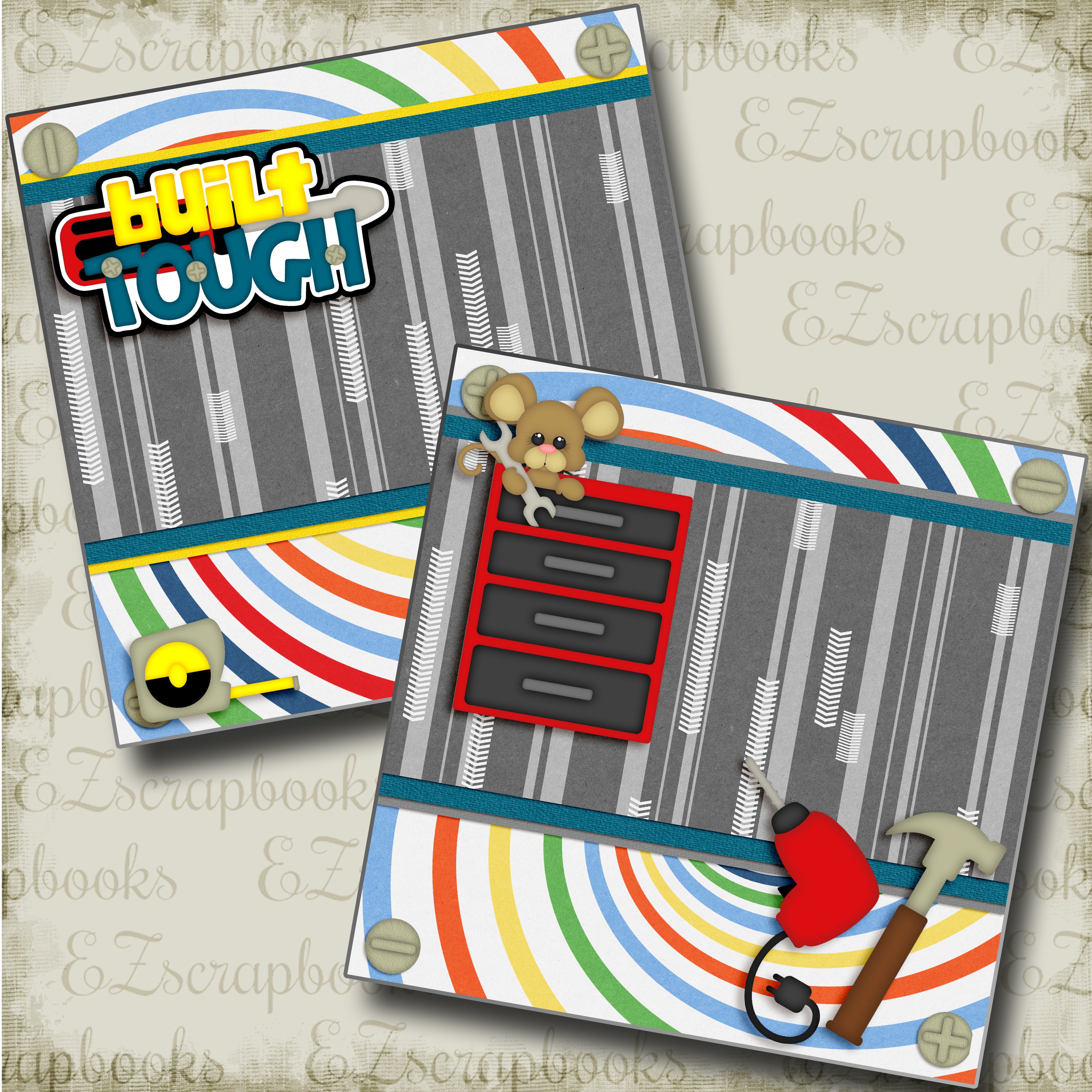 Built Tough NPM - 4175 - EZscrapbooks Scrapbook Layouts Boys, dad