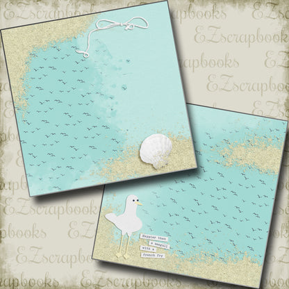 Seagull With A French Fry NPM - 5339 - EZscrapbooks Scrapbook Layouts Beach - Tropical, Vacation