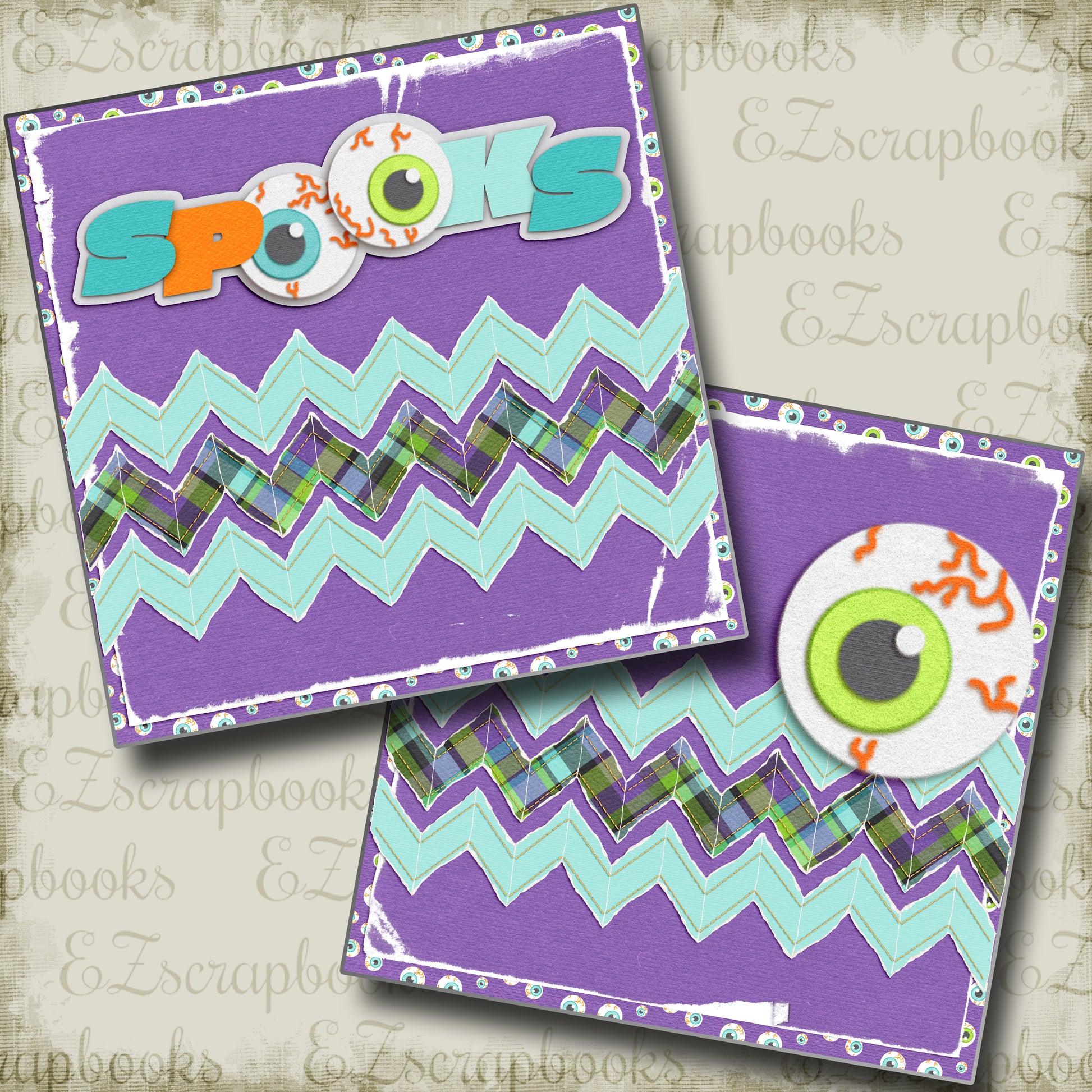 Spooks NPM - 4385 - EZscrapbooks Scrapbook Layouts Halloween