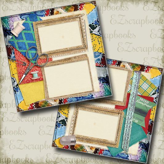 Vintage Quilting - 4266 - EZscrapbooks Scrapbook Layouts Grandmother, Heritage