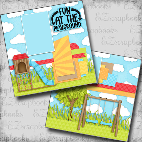Fun at the Playground - 5548 - EZscrapbooks Scrapbook Layouts Outside Play, playground