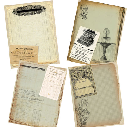 Desk Paper Journal Paper Pack - 7031 - EZscrapbooks Scrapbook Layouts Journals