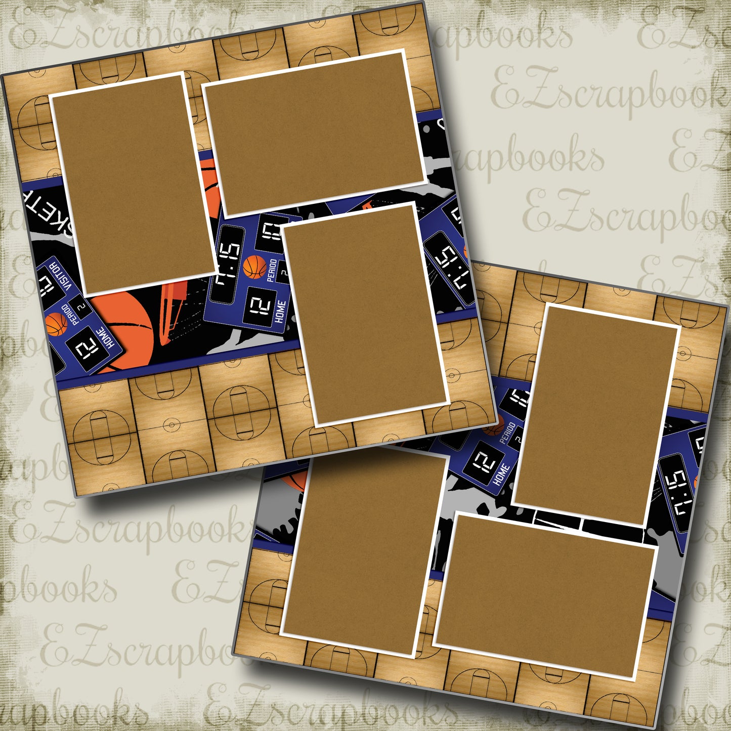 Hoop Life - 5272 - EZscrapbooks Scrapbook Layouts basketball, Sports