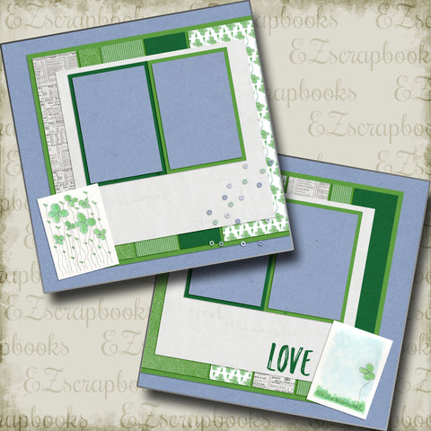 Love Green - 4756 - EZscrapbooks Scrapbook Layouts St Patrick's Day