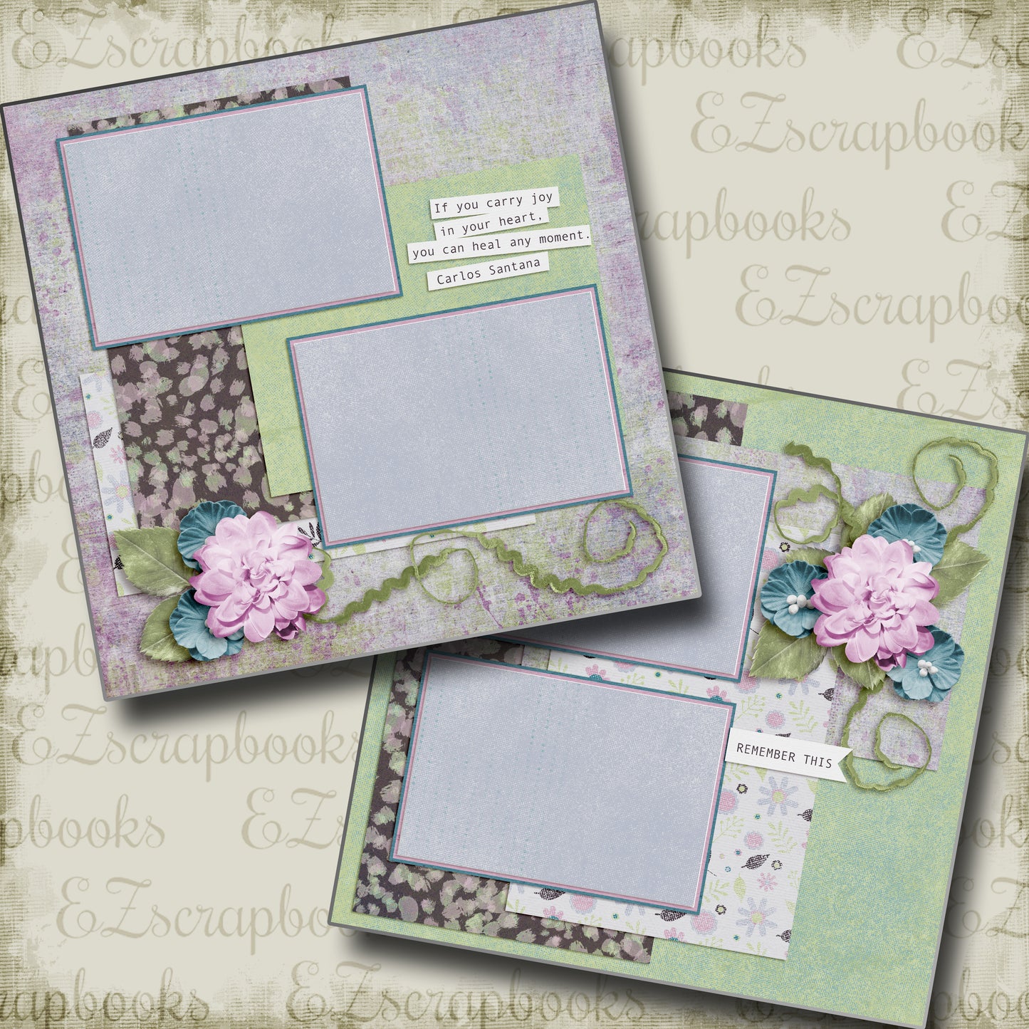 Carry Joy - 4952 - EZscrapbooks Scrapbook Layouts Girls, Other