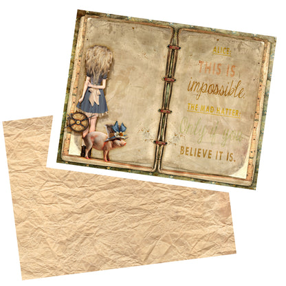 Alice Junk Journal DIY - 7084 - EZscrapbooks Scrapbook Layouts Journals