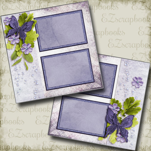 Lovely Lavender - 4200 - EZscrapbooks Scrapbook Layouts Girls, Spring - Easter