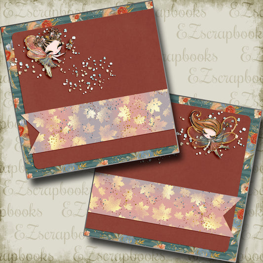 Fall Fairies NPM - 5035 - EZscrapbooks Scrapbook Layouts Fall - Autumn