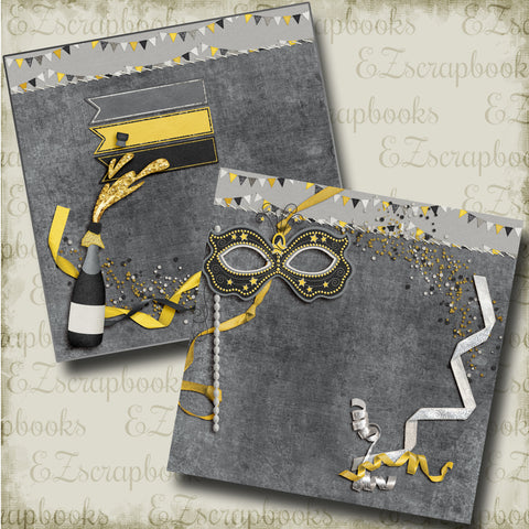 New Year's Party NPM - 4453 - EZscrapbooks Scrapbook Layouts New Year's