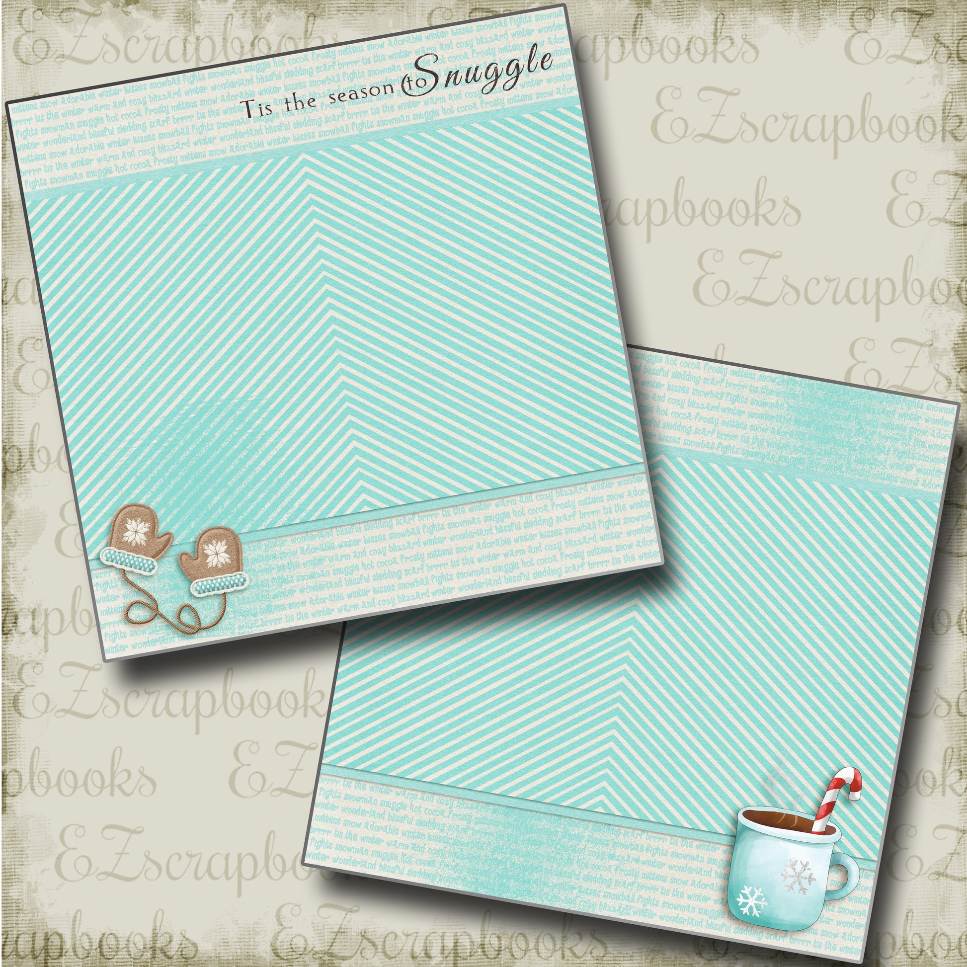 Season to Snuggle NPM - 4465 - EZscrapbooks Scrapbook Layouts Winter