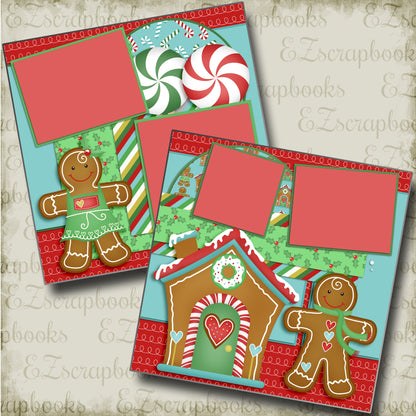 Gingerbread Fun - 4454 - EZscrapbooks Scrapbook Layouts Christmas