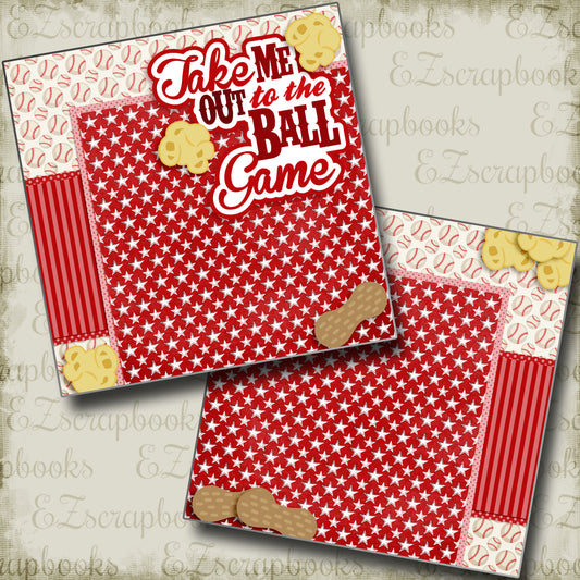Take Me Out to the Ball Game Red NPM - 3235 - EZscrapbooks Scrapbook Layouts baseball, Sports
