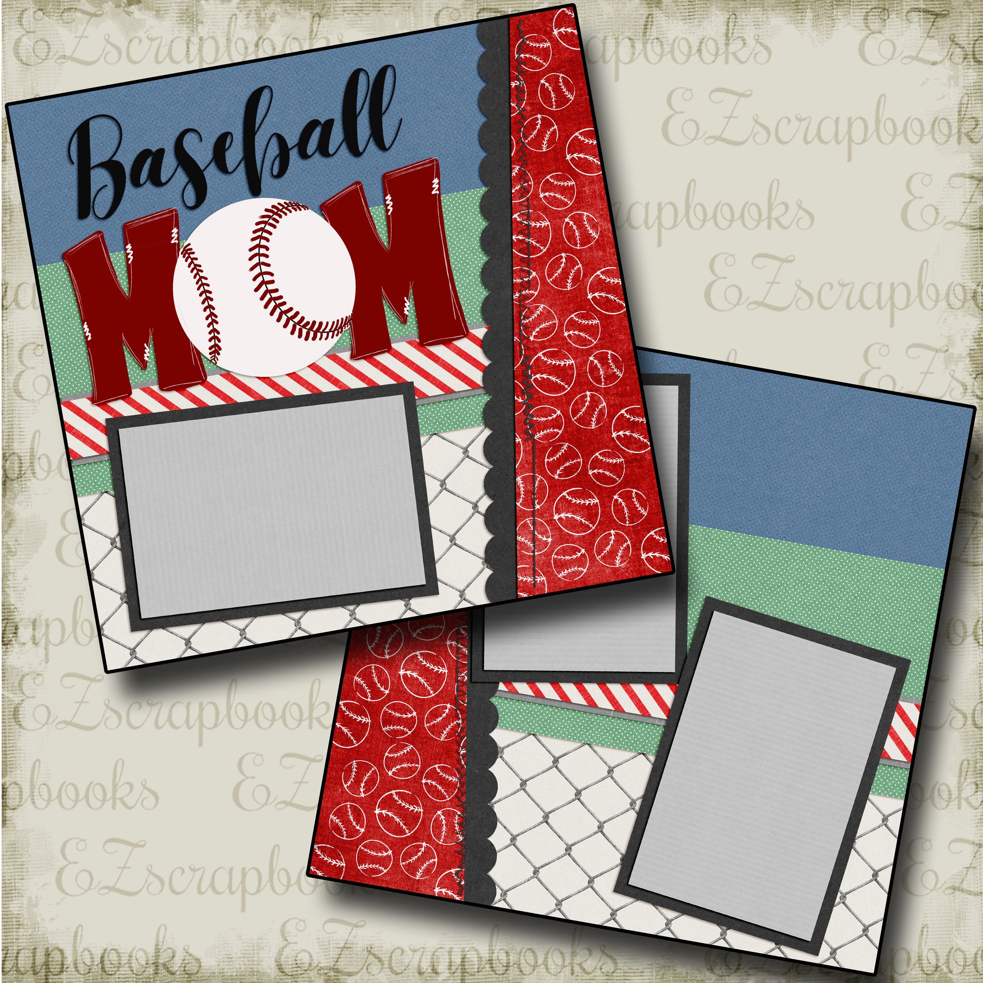 Baseball Mom - 4816 - EZscrapbooks Scrapbook Layouts baseball, Sports