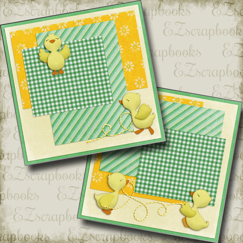 Duckies at Play NPM - 5253 - EZscrapbooks Scrapbook Layouts Baby - Toddler, Spring - Easter