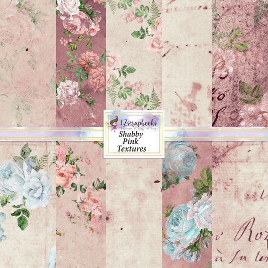 Shabby Pink Textures - Paper Pack - 8173