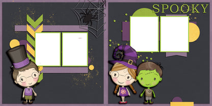 Halloween Hoots EZ Quick Pages -  Digital Bundle - 10 Digital Scrapbook Pages - INSTANT DOWNLOAD