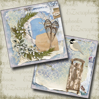 Shabby Calendar Months of the Year Pack - NPM - 1432 - EZscrapbooks Scrapbook Layouts Months of the Year