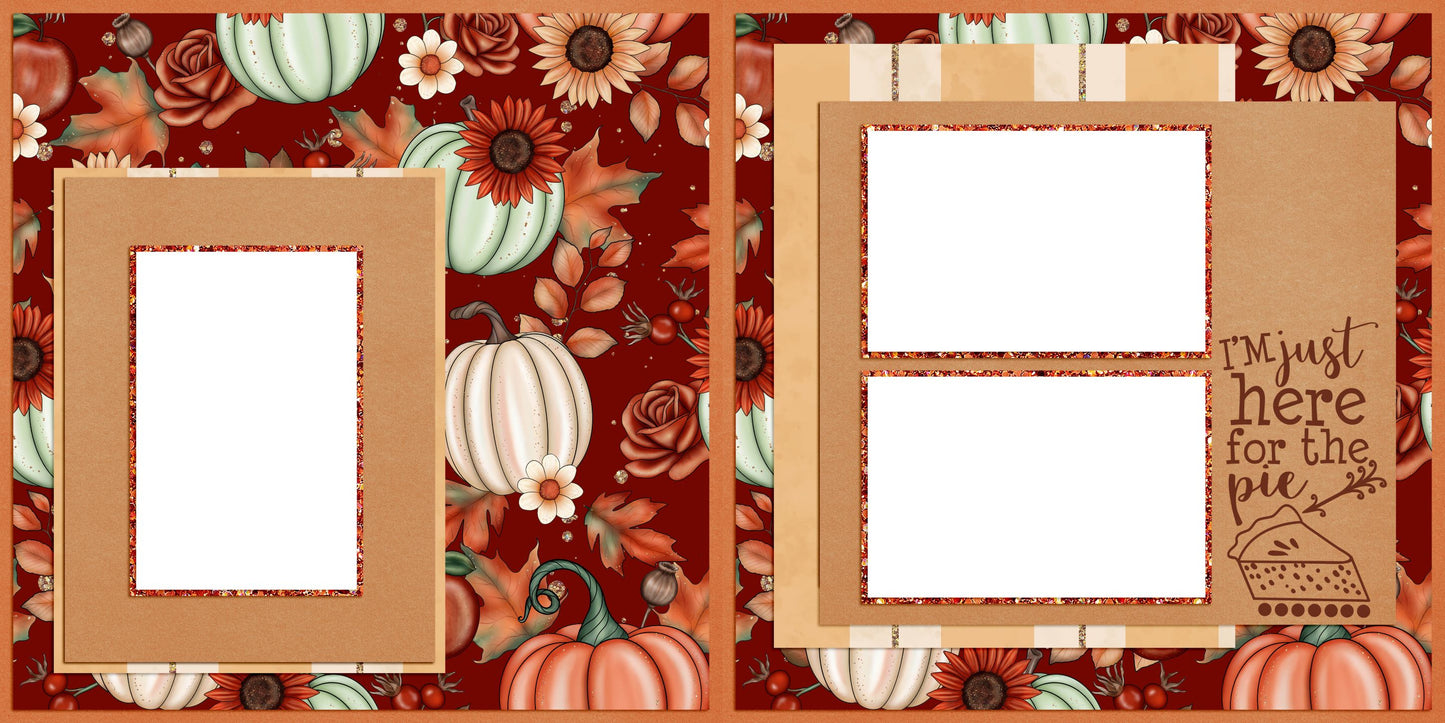 Here for the Pie - EZ Digital Scrapbook Pages - INSTANT DOWNLOAD