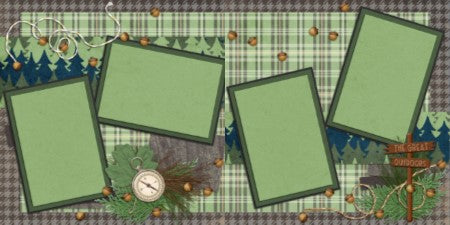 The Great Outdoors - 2083 - EZscrapbooks Scrapbook Layouts Camping - Hiking
