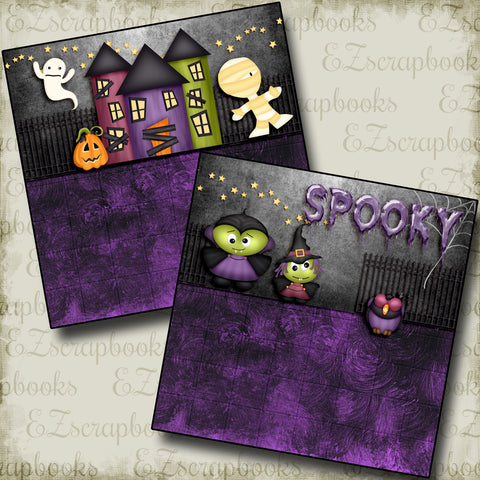 Spooky NPM - 4367 - EZscrapbooks Scrapbook Layouts Halloween