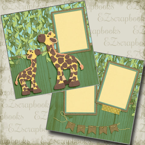 Giraffes - 4472 - EZscrapbooks Scrapbook Layouts Animals, Baby - Toddler, Disney