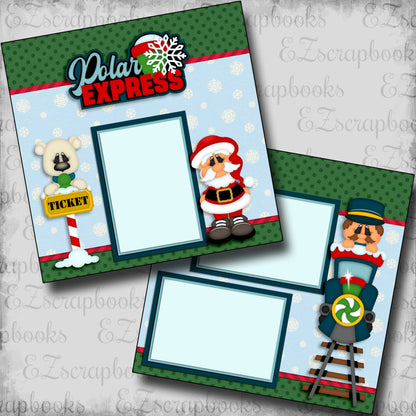 Polar Express - 5374 - EZscrapbooks Scrapbook Layouts Christmas