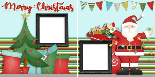 Merry Christmas - Digital Scrapbook Pages - INSTANT DOWNLOAD - 2019 - EZscrapbooks Scrapbook Layouts Christmas