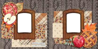 Beautiful Moments of Fall EZ Quick Pages -  Digital Bundle - 10 Digital Scrapbook Pages - INSTANT DOWNLOAD
