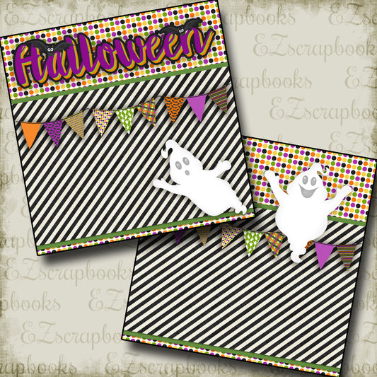 Halloween Ghosts NPM - 2390 - EZscrapbooks Scrapbook Layouts Halloween