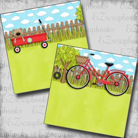 Wagon Rides NPM - 5553 - EZscrapbooks Scrapbook Layouts Outside Play, playground