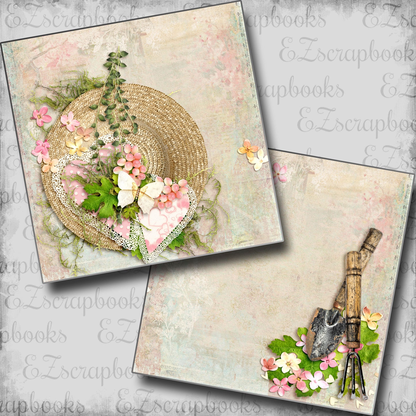 Garden Beauty NPM - 5497 - EZscrapbooks Scrapbook Layouts Farm - Garden, Spring