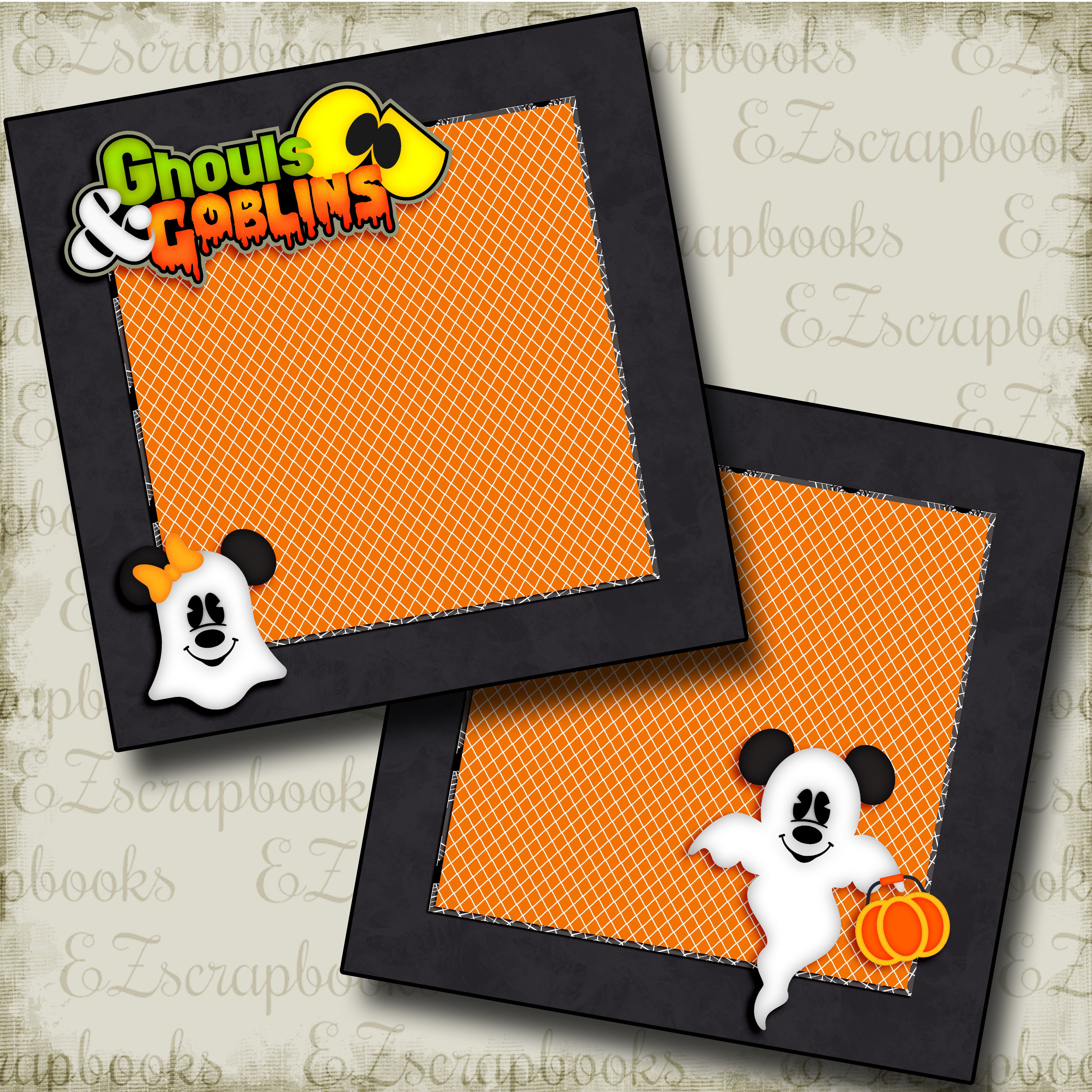 Ghouls & Goblins NPM - 4649 - EZscrapbooks Scrapbook Layouts Disney, Halloween