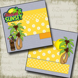 Tropical Sunset NPM - 2456 - EZscrapbooks Scrapbook Layouts Beach - Tropical, Summer, Swimming - Pool