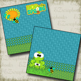 Hop Into Spring NPM - 2464 - EZscrapbooks Scrapbook Layouts Spring - Easter