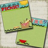 Let's Go On a Picnic NPM - 2468 - EZscrapbooks Scrapbook Layouts Family, Summer