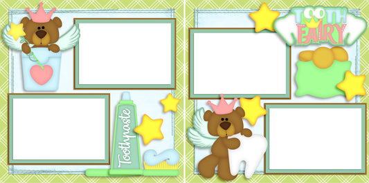 Tooth Fairy - Digital Scrapbook Pages - INSTANT DOWNLOAD - EZscrapbooks Scrapbook Layouts Toothfairy