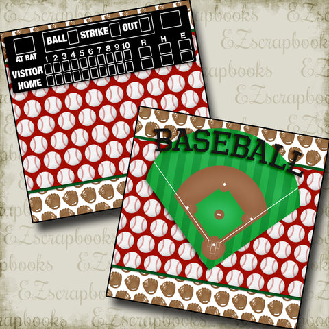 Baseball Diamond NPM - 2525 - EZscrapbooks Scrapbook Layouts Vacation
