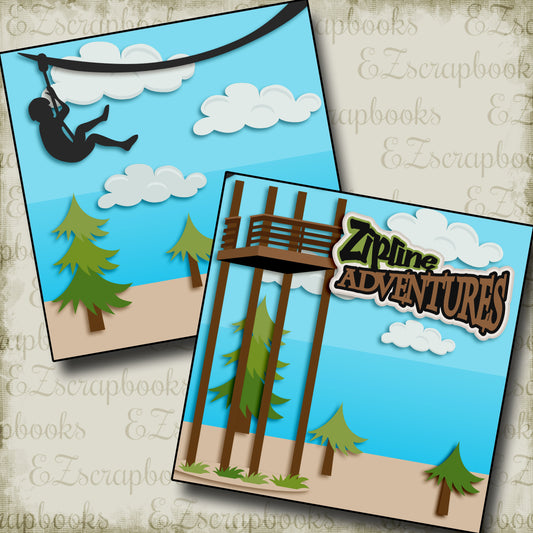 Ziplining NPM - 2583 - EZscrapbooks Scrapbook Layouts Sports, ziplining