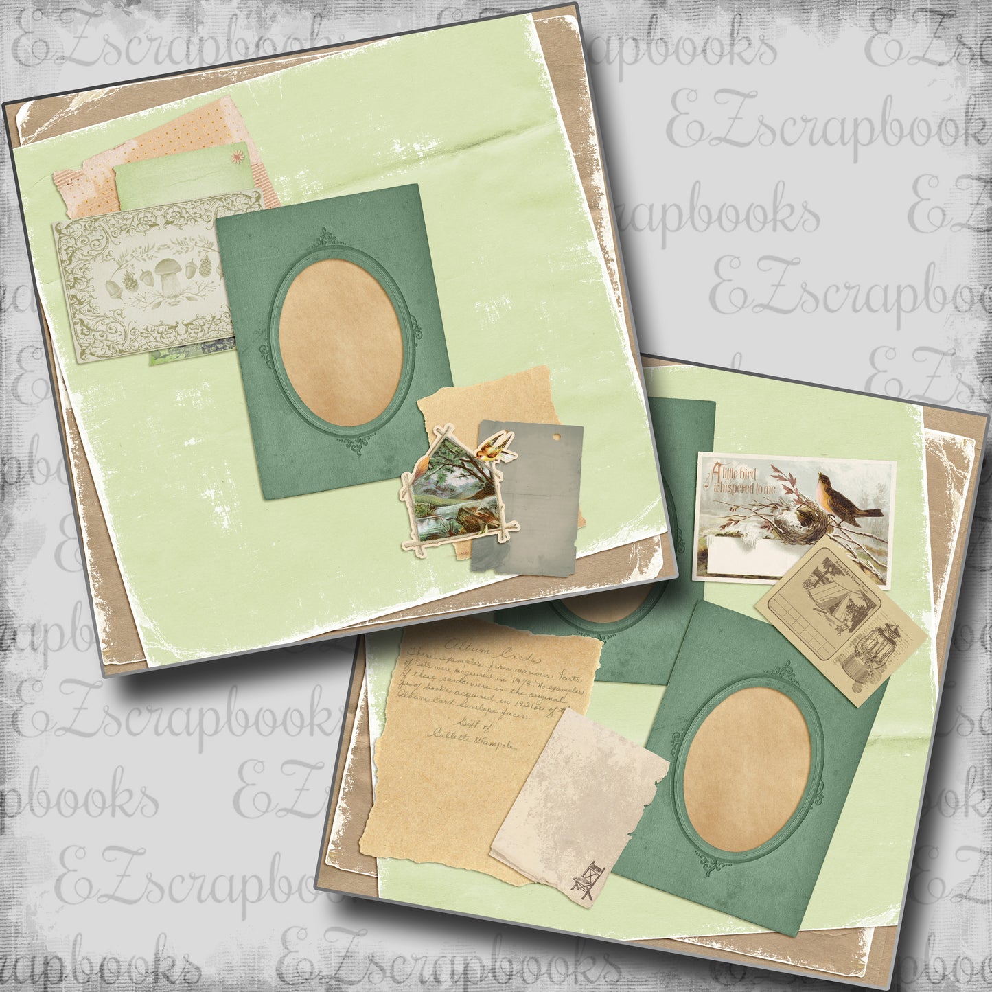 Forest Garden - 5502 - EZscrapbooks Scrapbook Layouts Farm - Garden, Spring