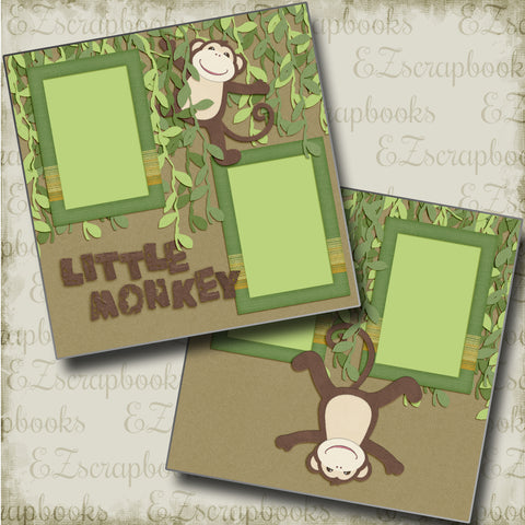 Little Monkey - 4474 - EZscrapbooks Scrapbook Layouts Animals, Baby - Toddler, Disney